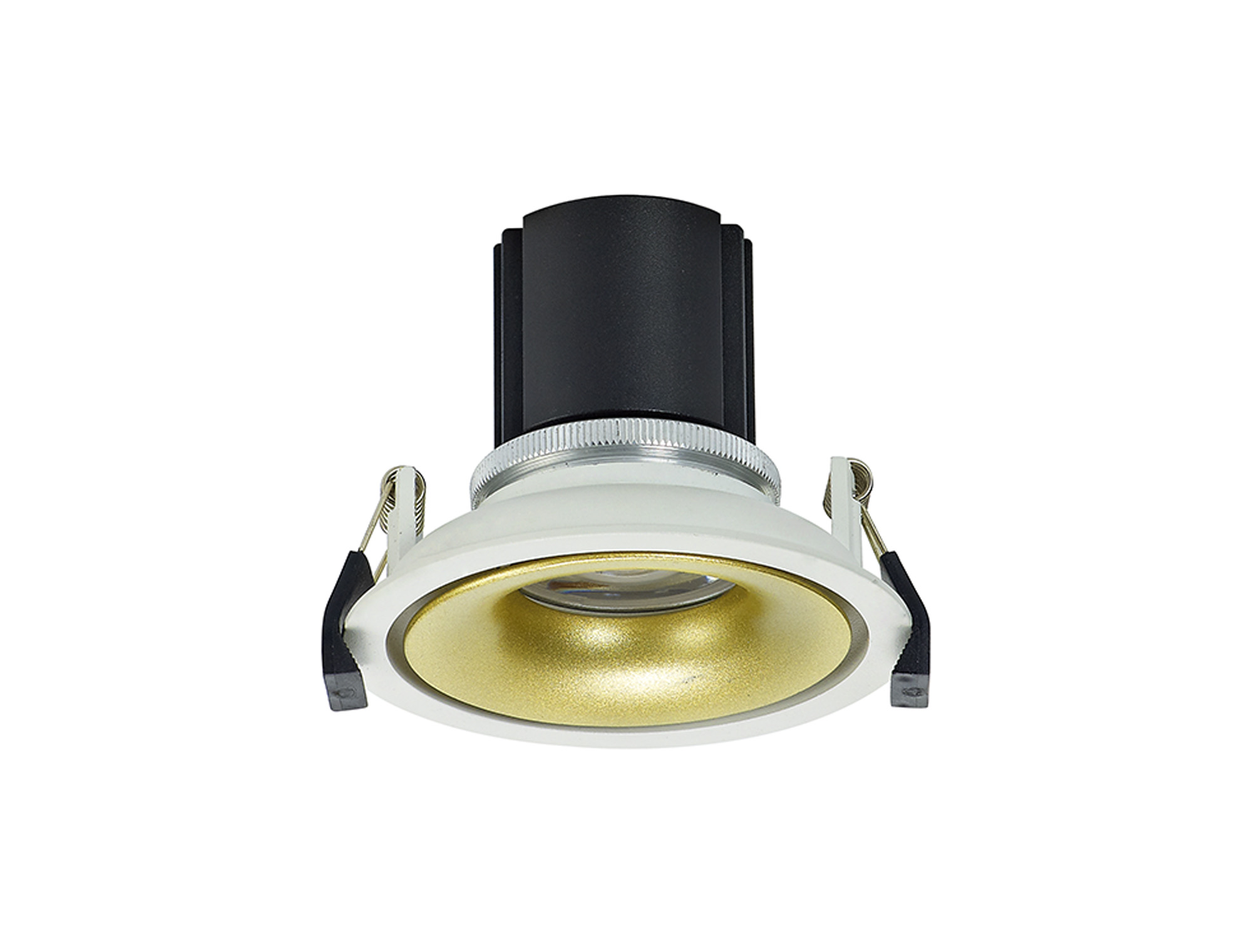 Bolor 9 Tridonic Powered 9W 3000K 840lm 24° CRI>90 LED Engine White/Gold Fixed Recessed Spotlight, IP20 DM202032  Dlux Bolor 9